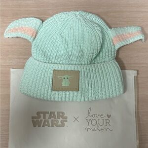 Love You’re Melon x Star Wars Mandalorian collab. Kid’s Baby Yoda “Ears” beanie.